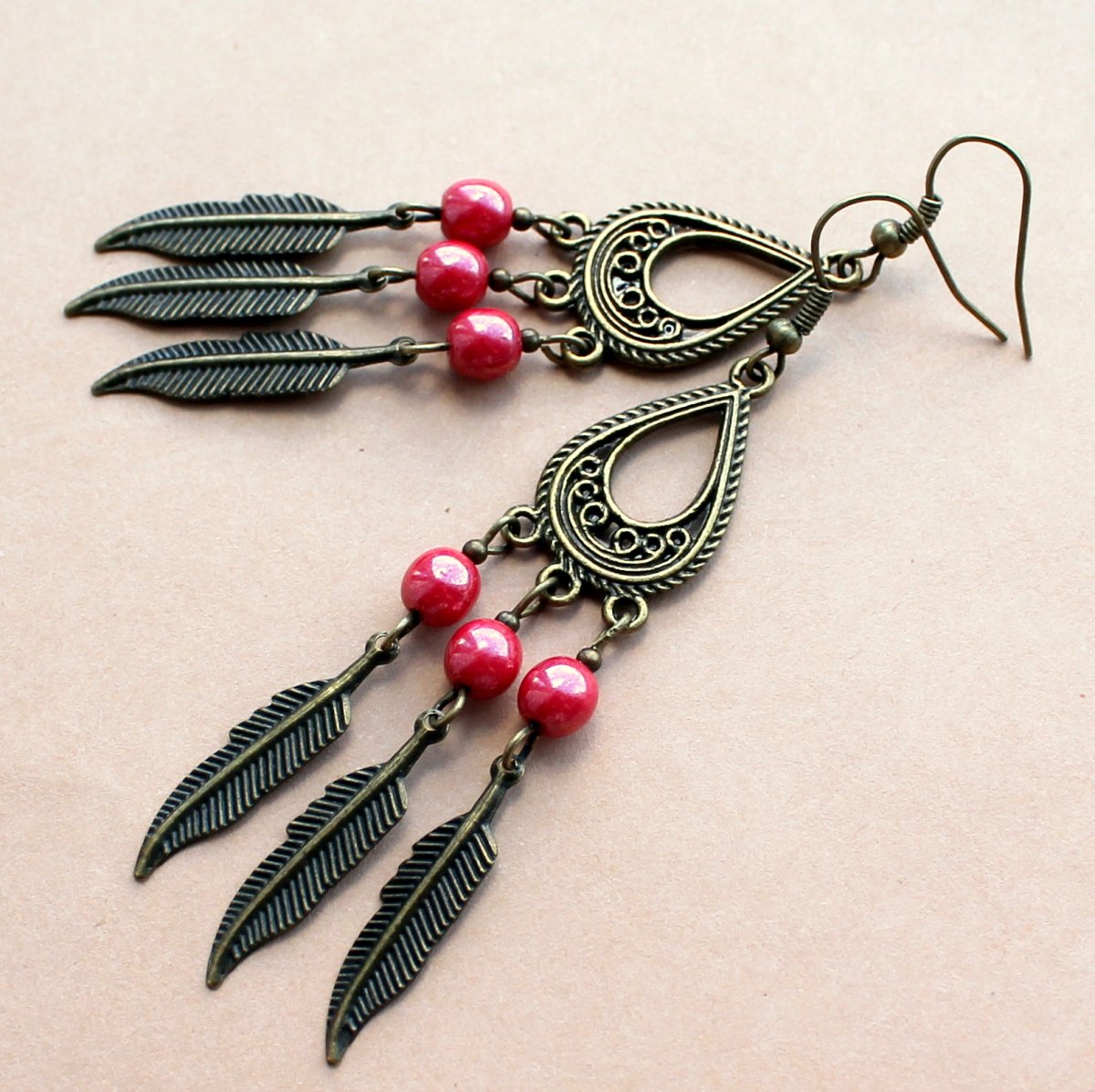 S peříčky - náušnice