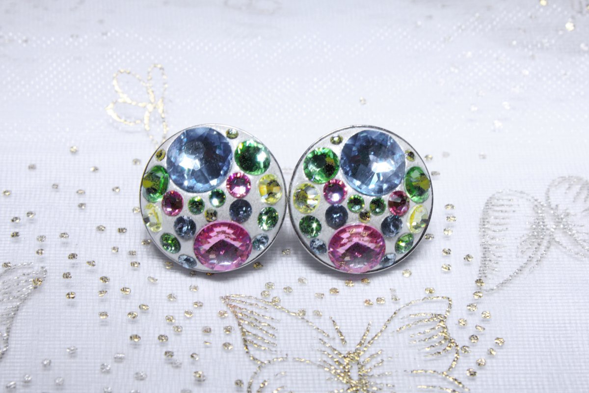 Střední barevné náušnice