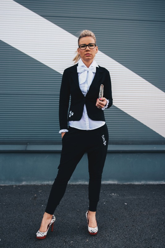 Souprava sako a tepláky černé - Exklusivní kolekce