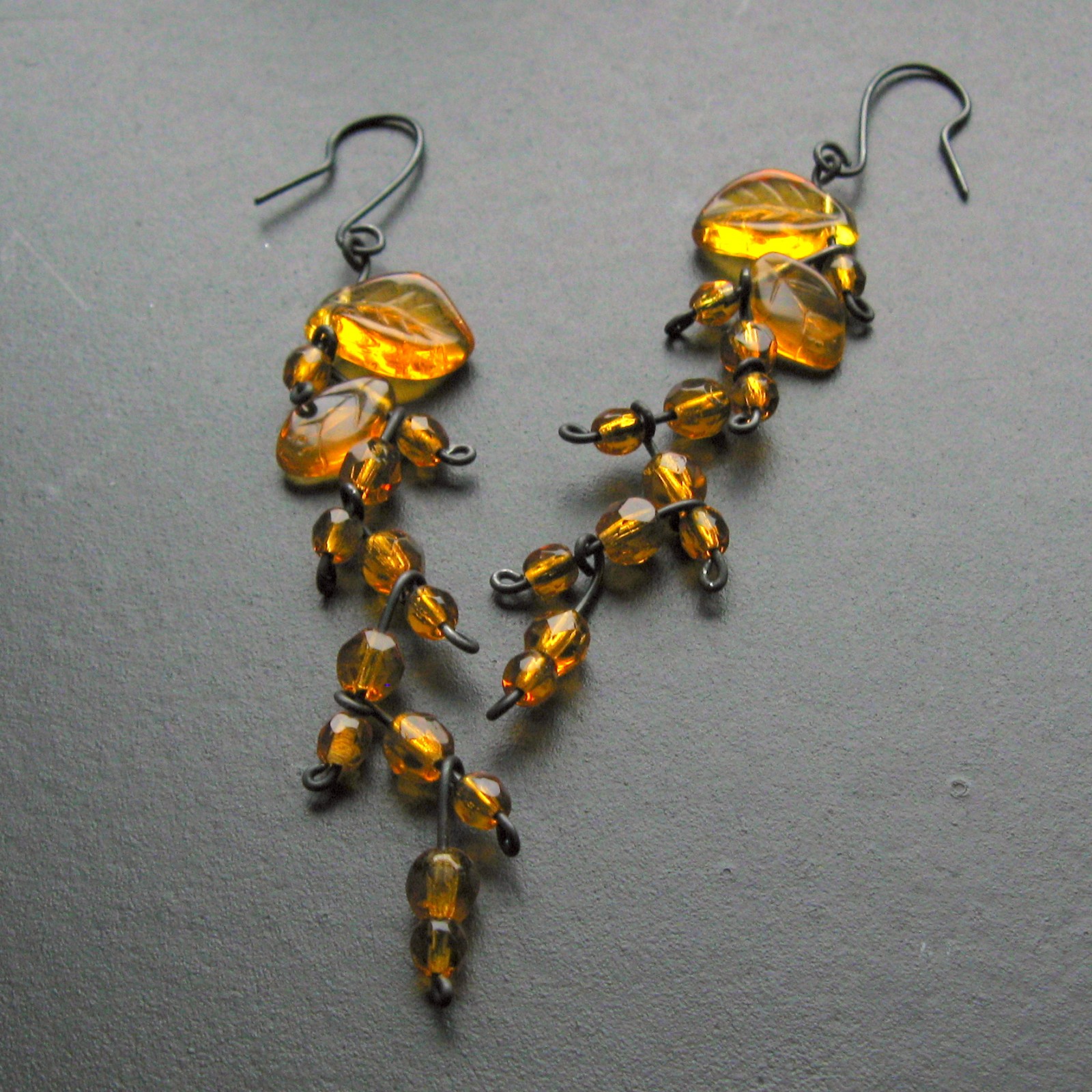 Náušnice podzimní med