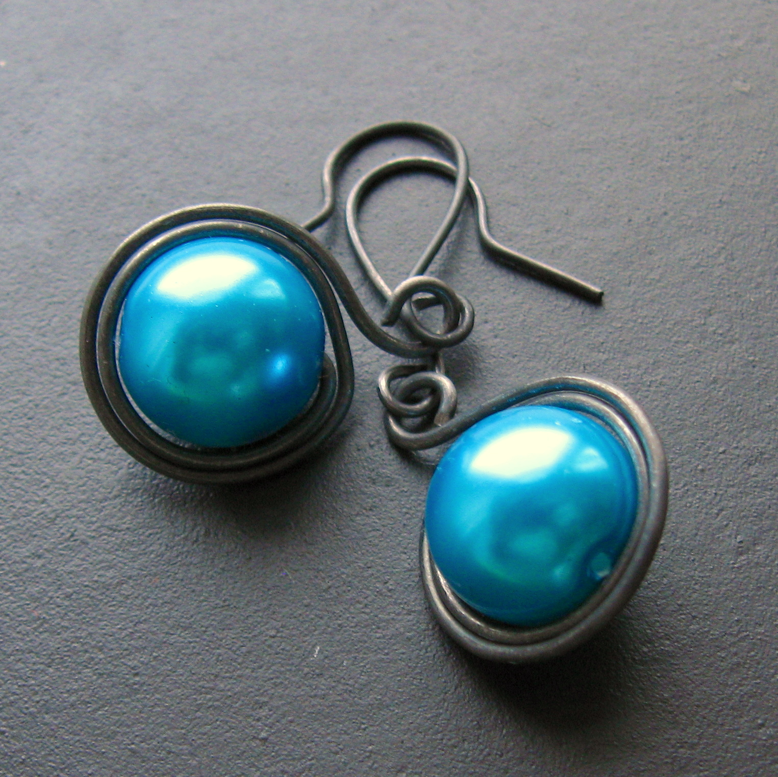 Náušnice bleděmodré