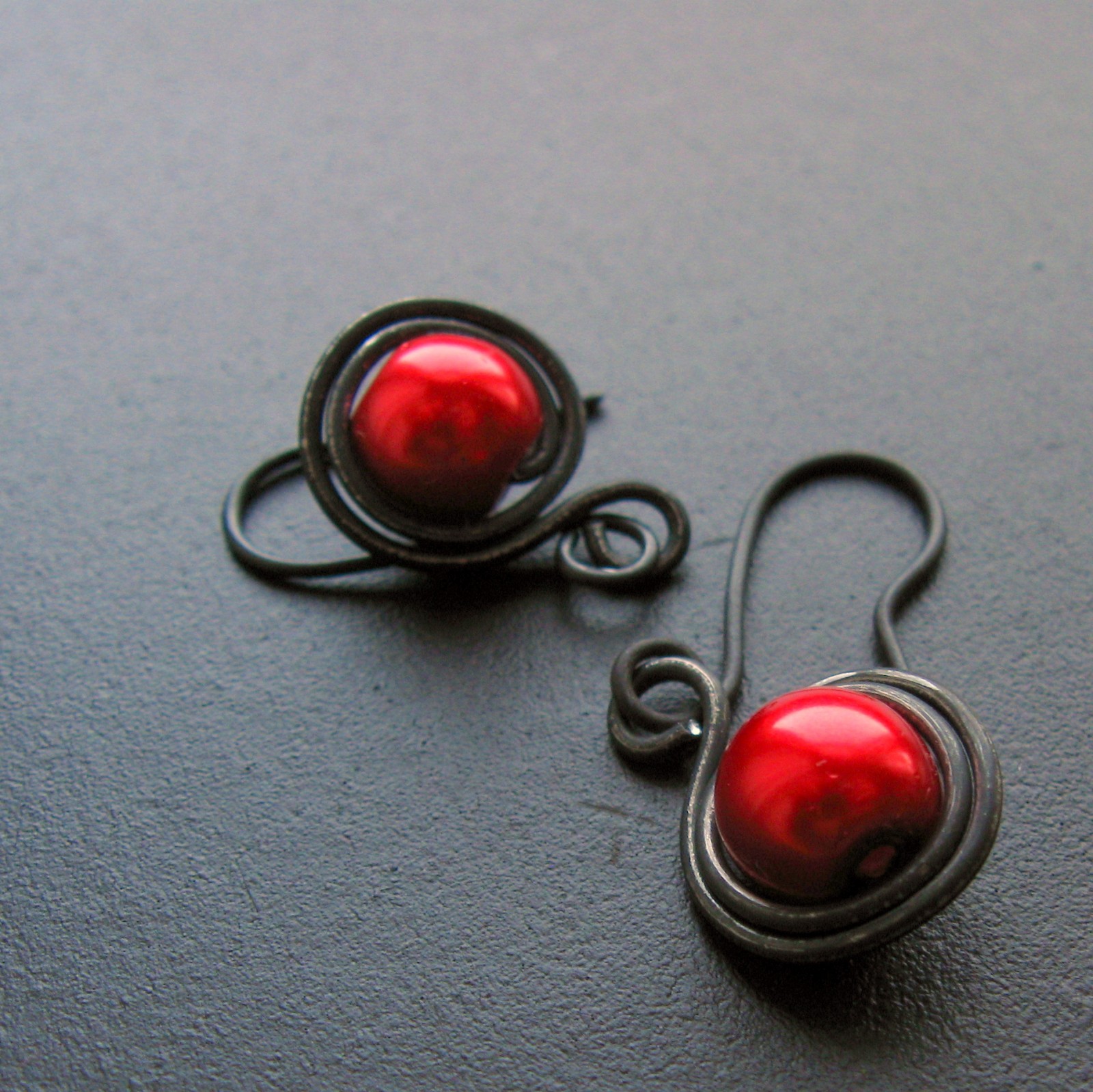 Náušnice červené