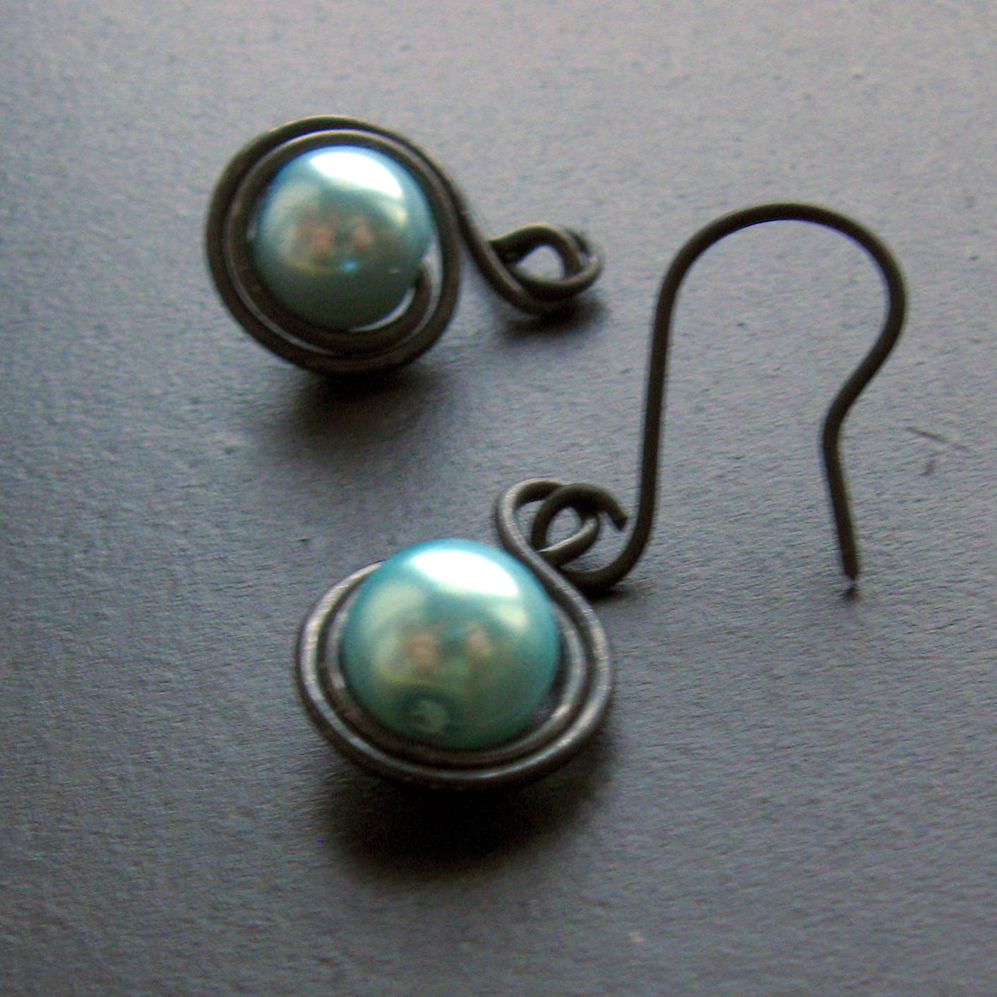 Náušnice světle modré