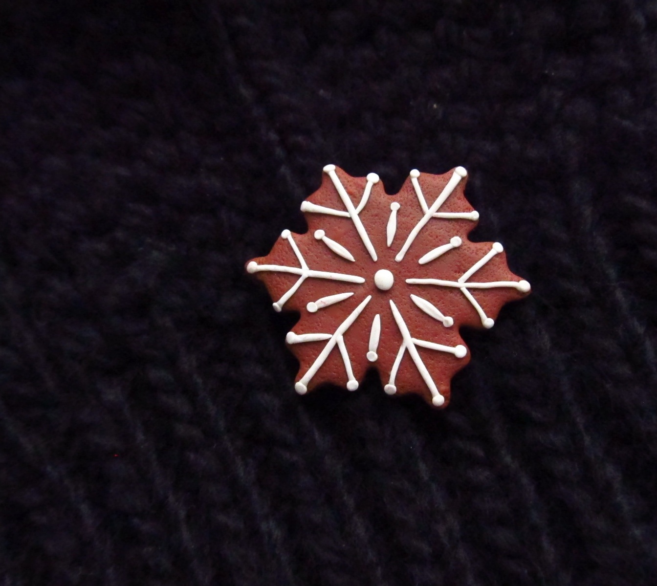 Perníčková brož - vločka