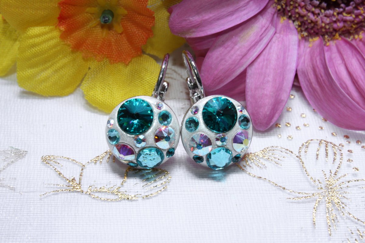 Malé tyrkysovo-modré náušnice