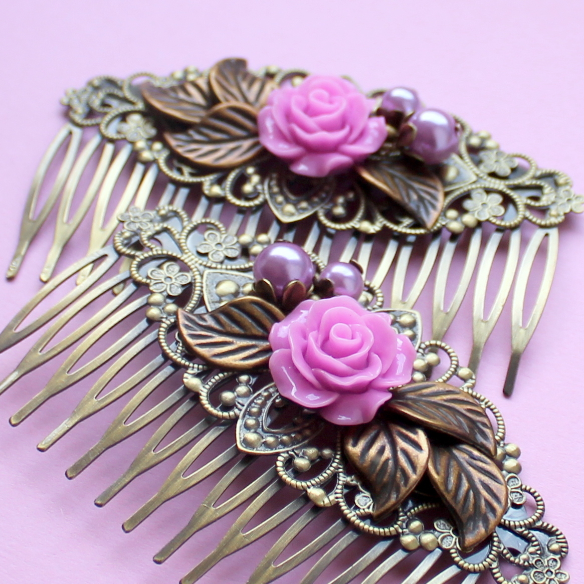 Královna květin - hřeben do vlasů - 1 kus