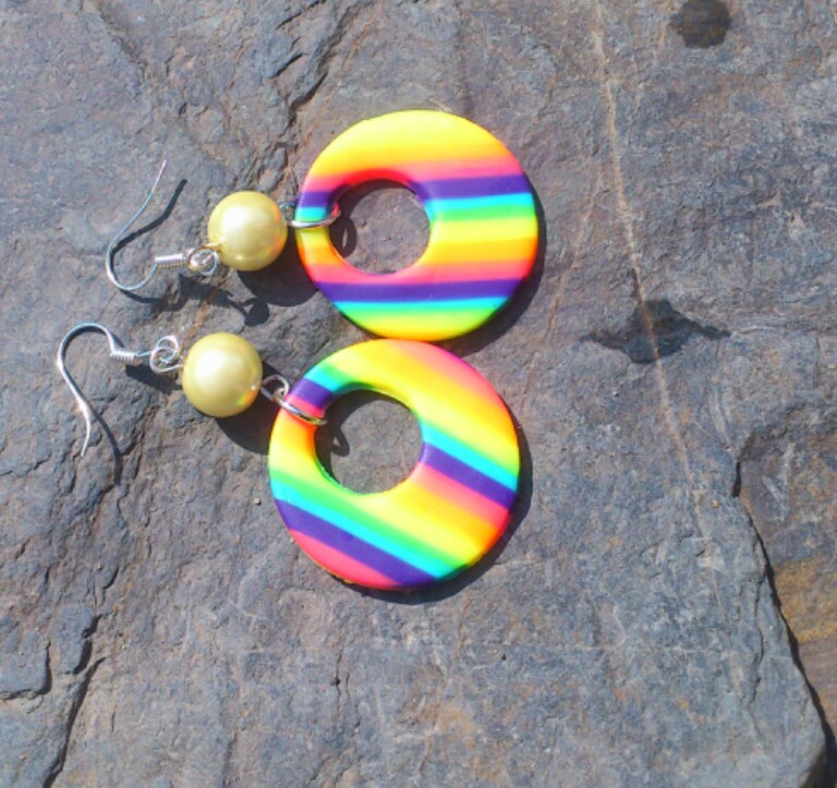 Náušničky duhové