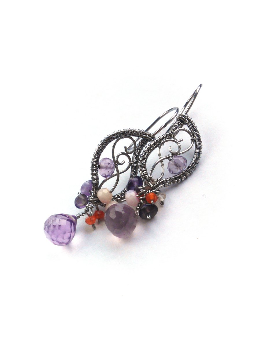 Náušnice z ametystu