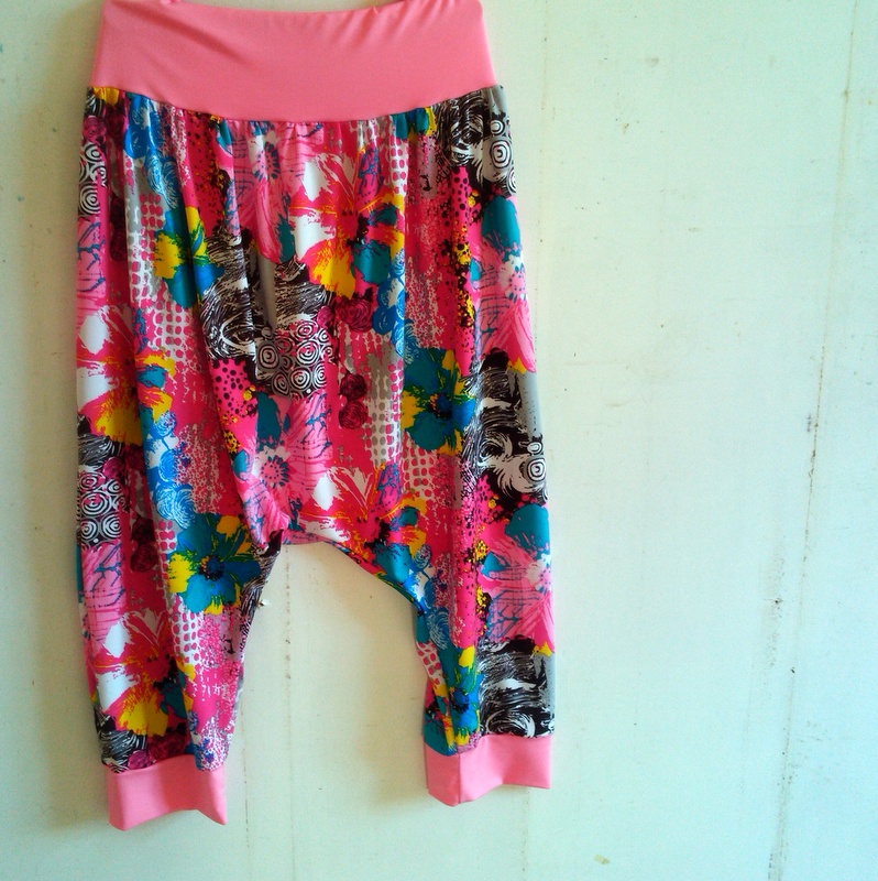 Bláznivá růžová - turecké kalhoty