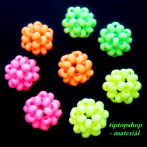 MIX šitých neonových kuliček, 10mm (8ks)