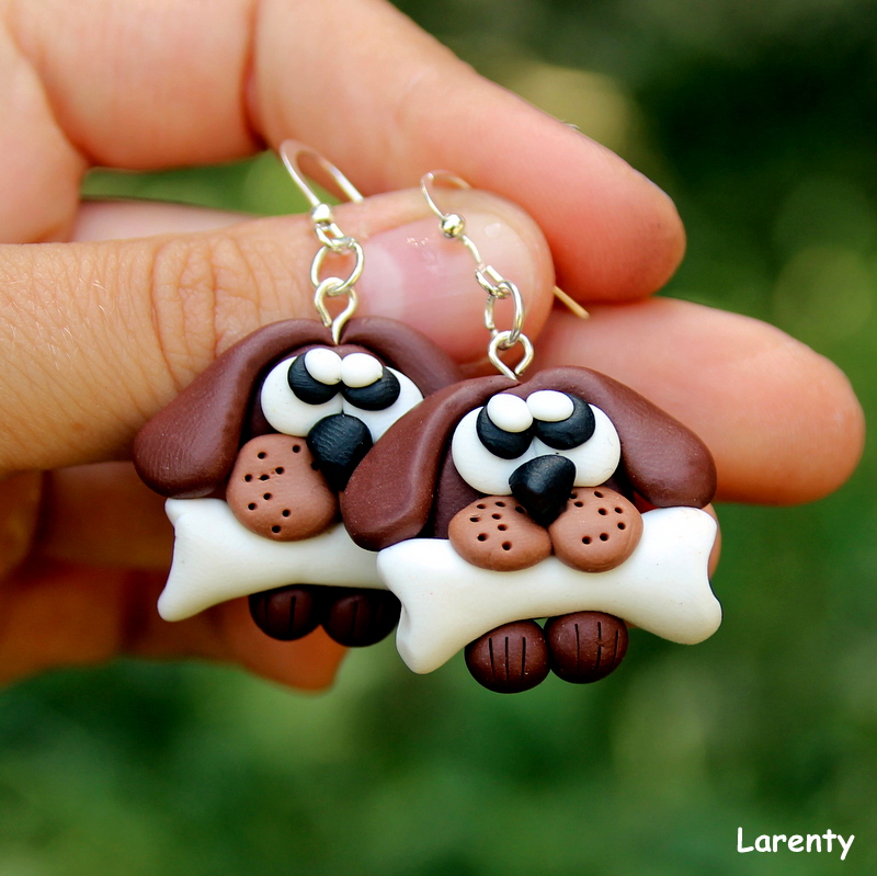 Pejsek s kostí - hnědá