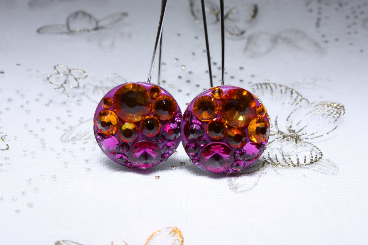 Oranžovo-růžové visačky