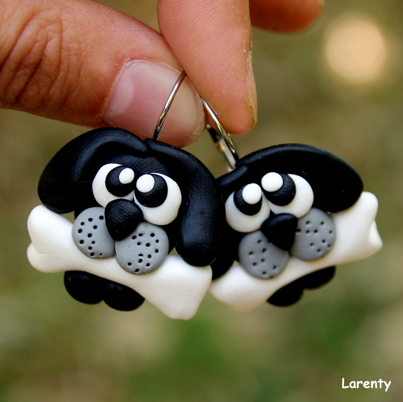 Pejsek s kostí - černá