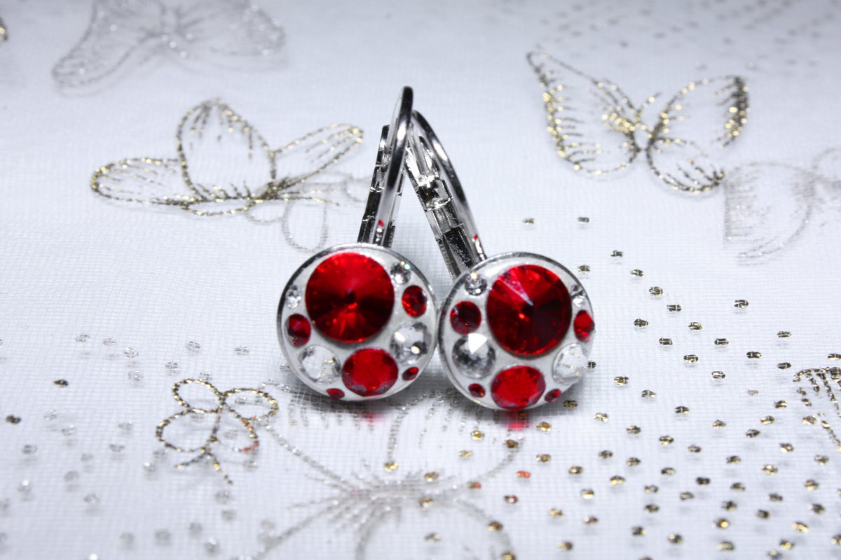 Červené náušnice 
