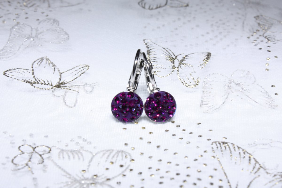 Ametystové dětské náušnice