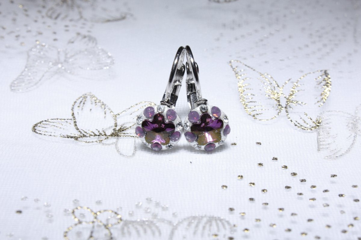 Failové kytičkové dětské náušnice 