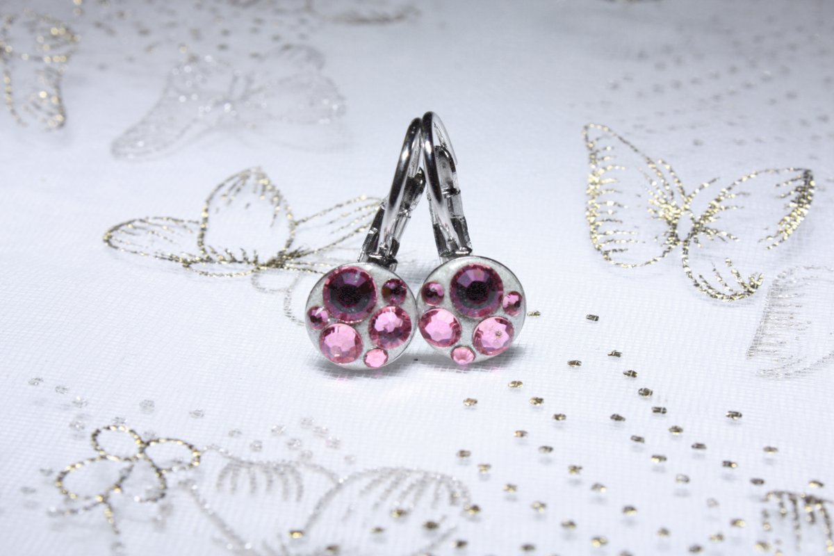 Světle růžové dětské náušnice 2