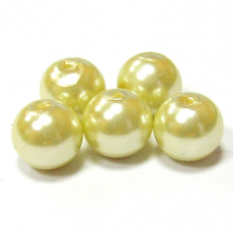 Perla vosková 8 mm - smetanová - 15 ks