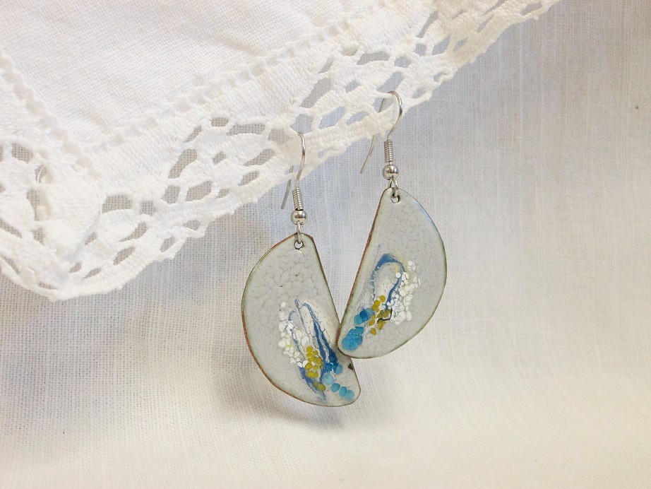 smaltované náušnice