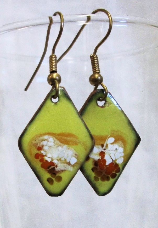 smaltované náušnice