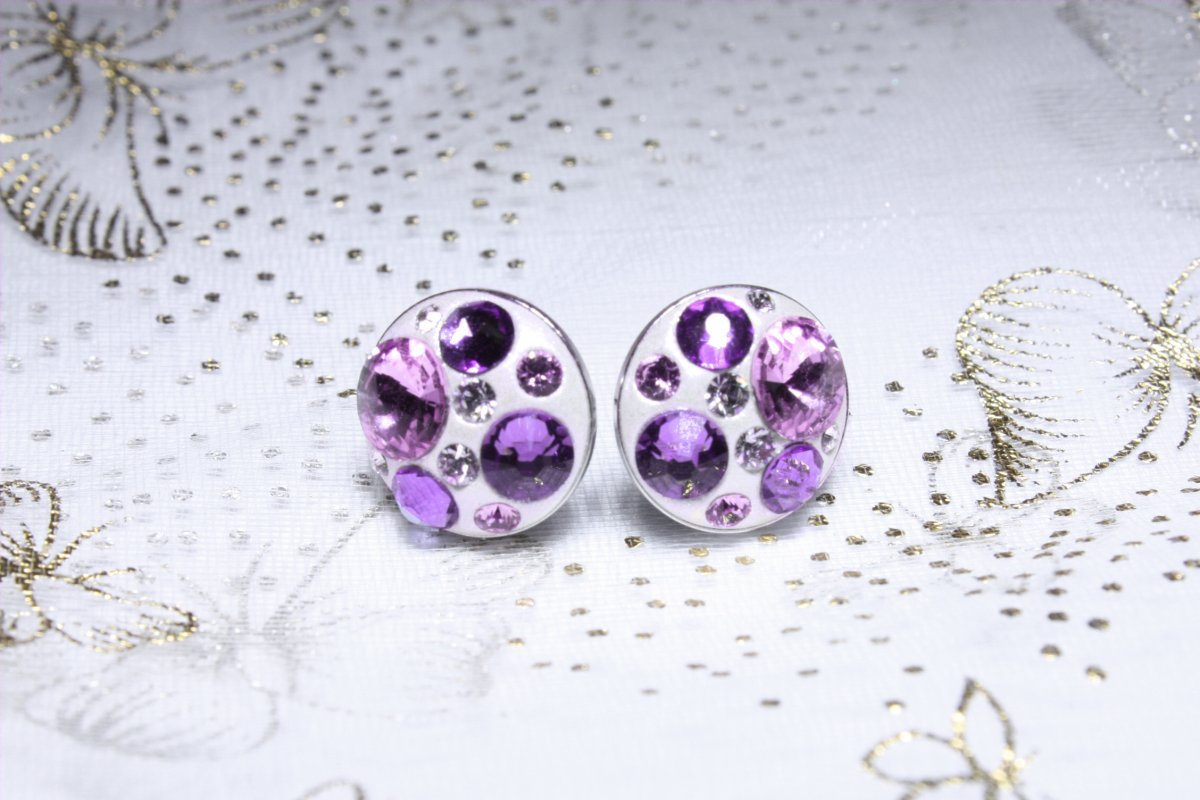 Lila-fialové náušnice