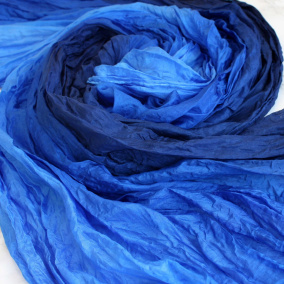 hedvábný pléd modrý 180x90