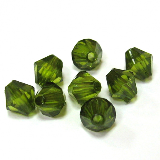 Akrylové bicony - 6 mm - 30 ks 