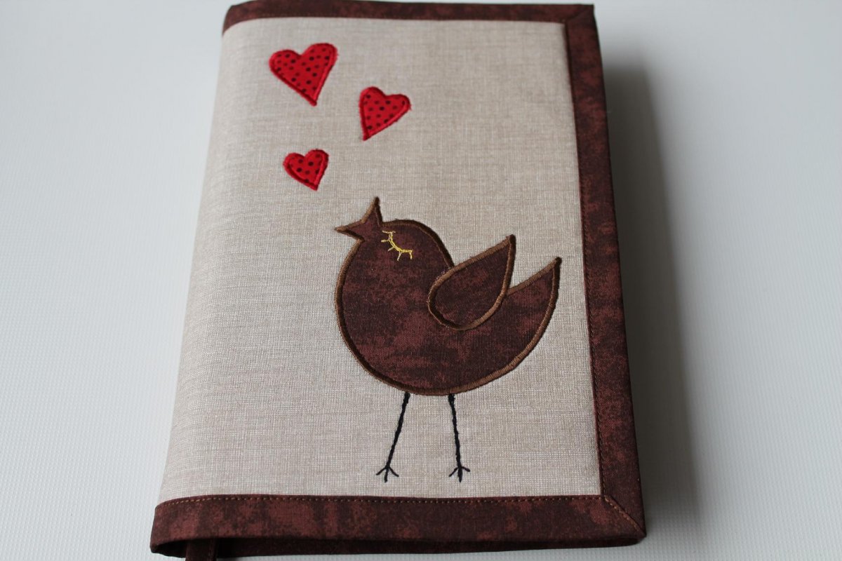 Obal na knihu se záložkou- PTAČÍ