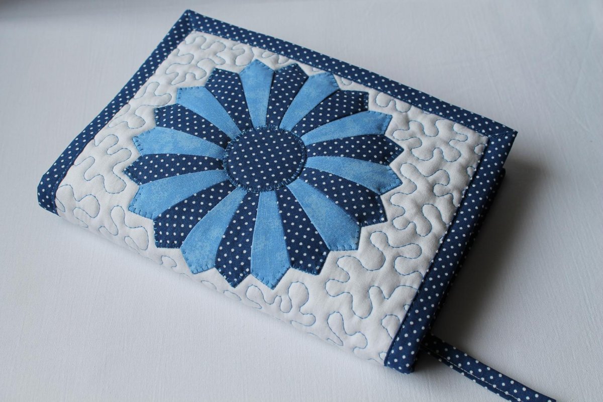 Obal na knihu se záložkou-modrý