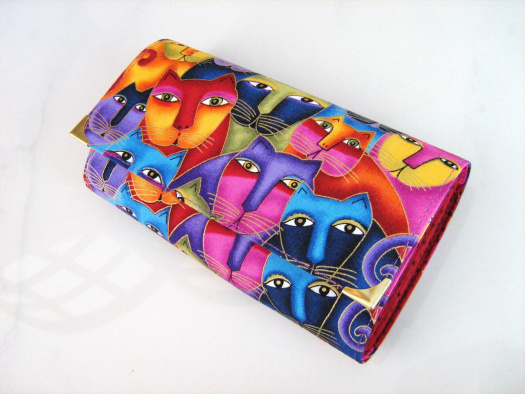 Luxusní barevné čičiny - peněženka i na karty 17 cm