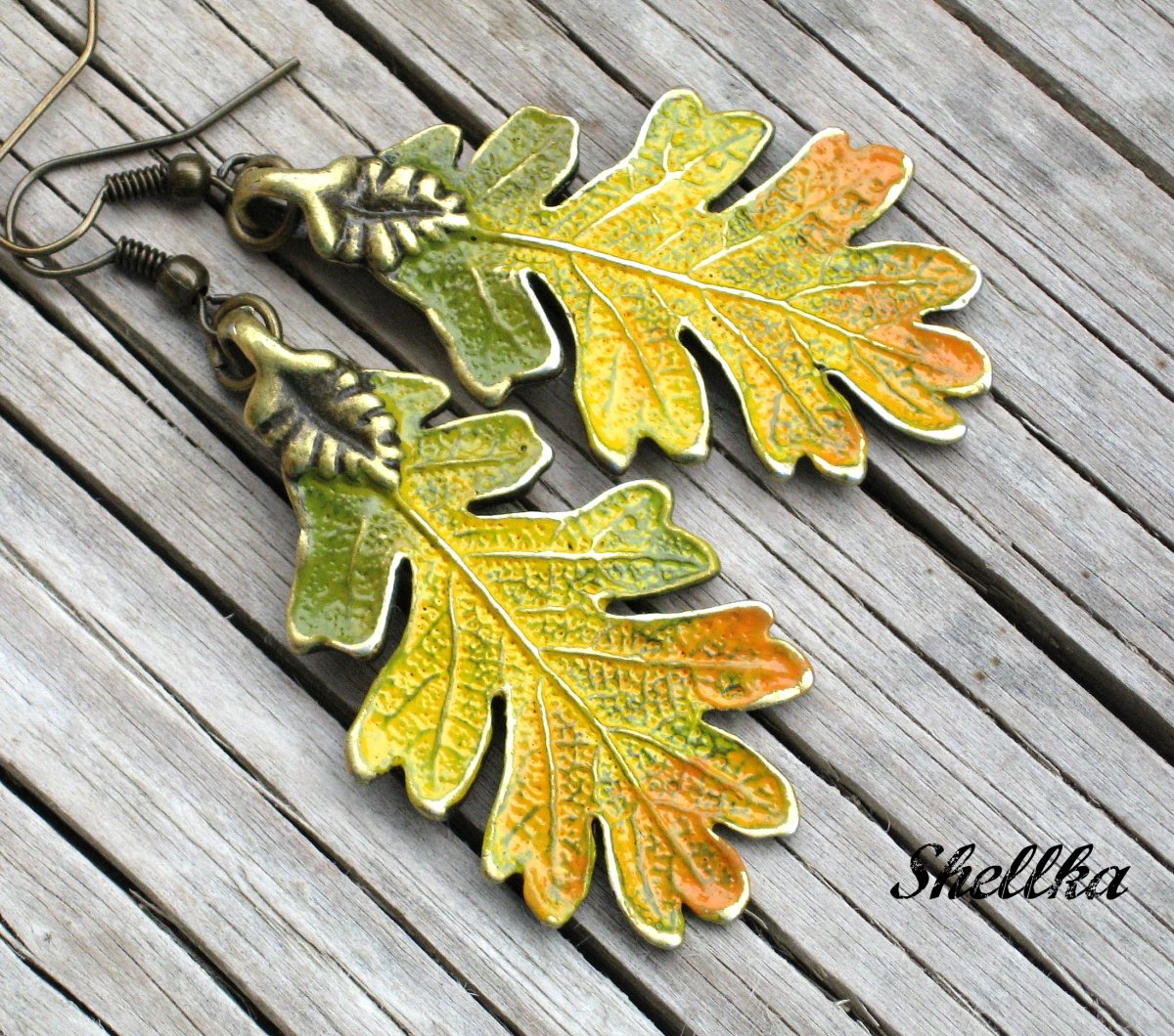 Náušnice ,,PODZIMNÍ LISTY,,VII