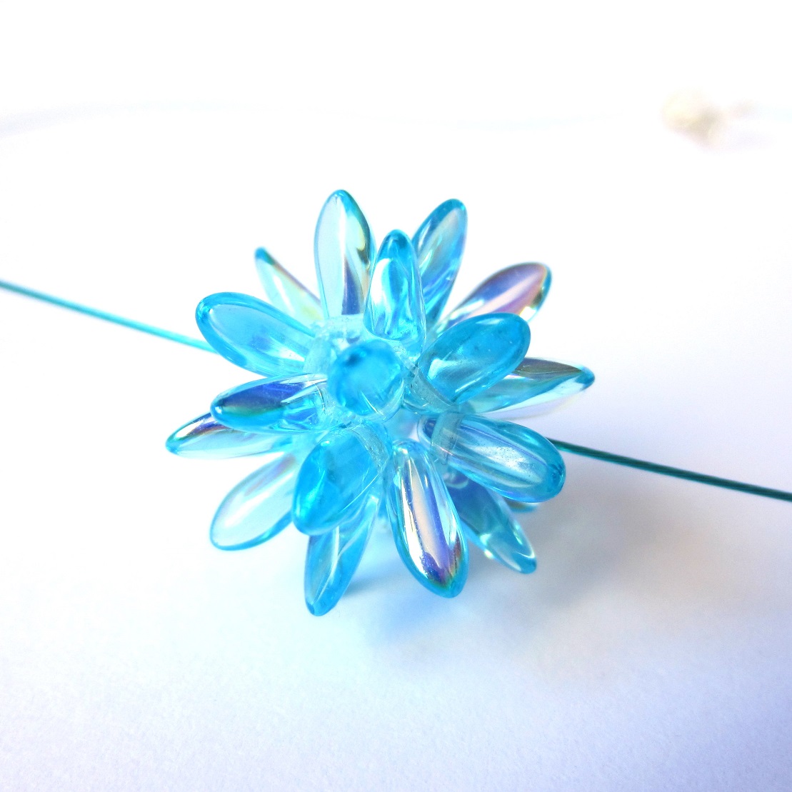 MINI ježek aquamarine-náhrdelník