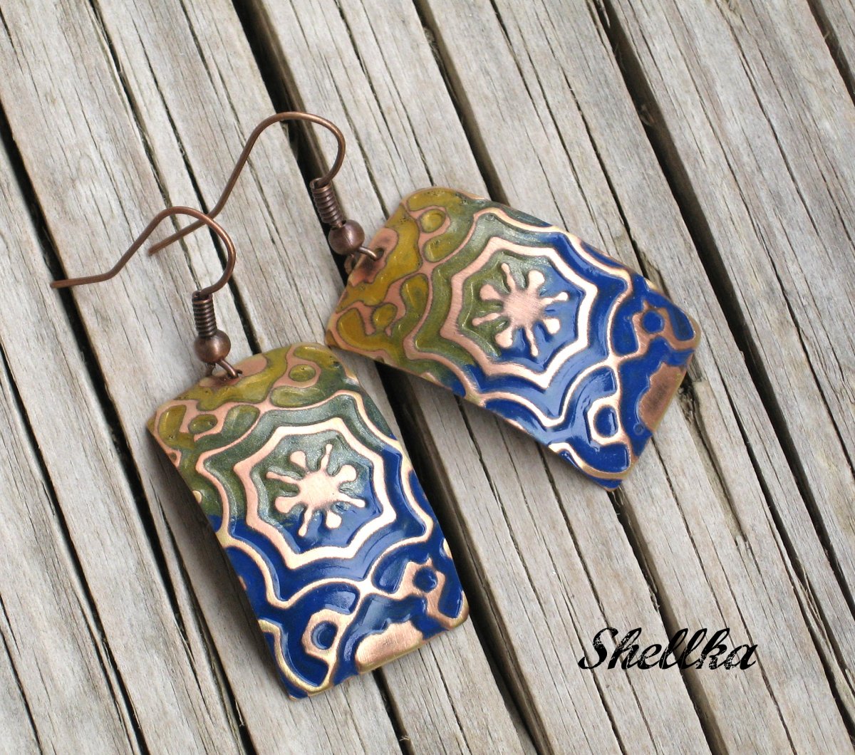 Náušnice ,,DARK LAGOON,, 