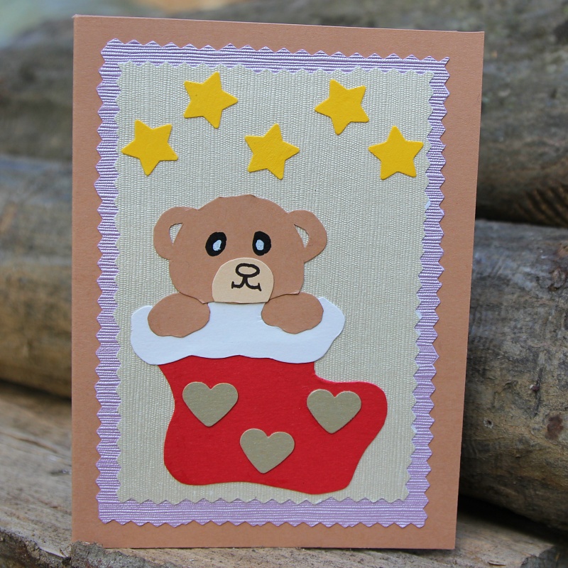 Vánoční přání - medvídek