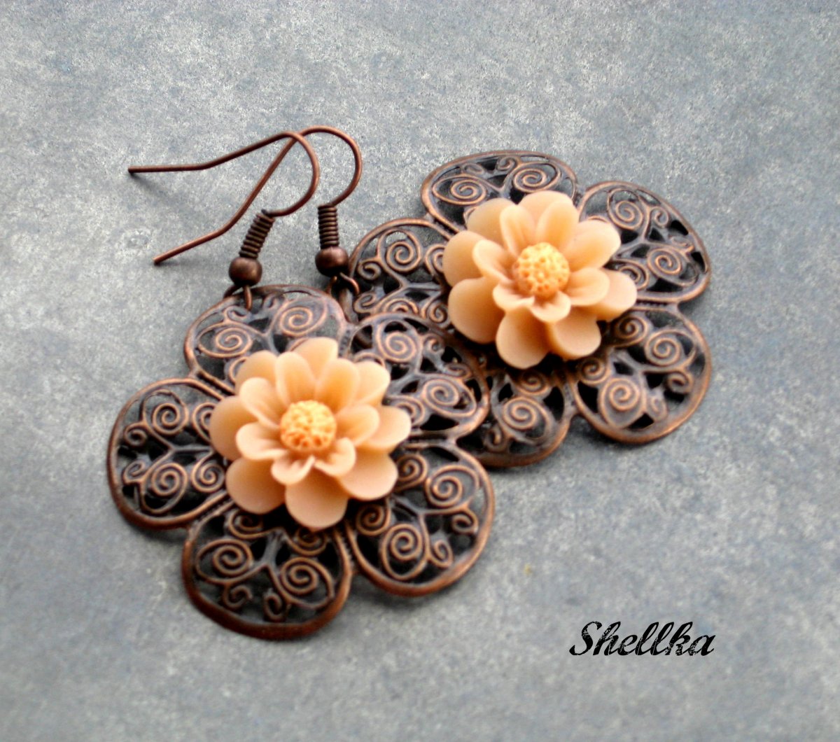 Náušnice s květy V.