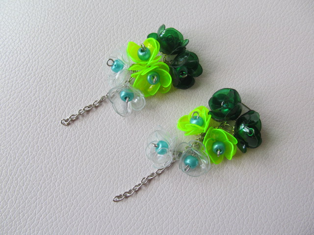 Náušnice - zelená tráva