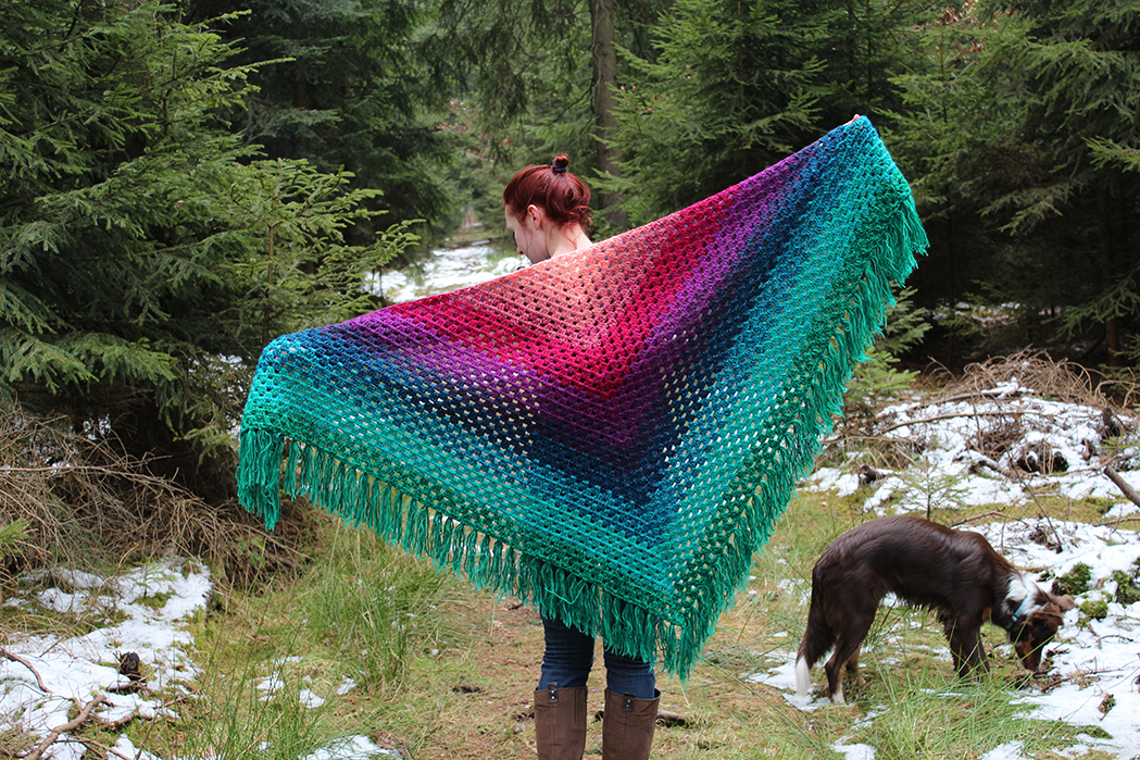 Pléd/ šátek MAXI "Setkáme se na konci duhy..."