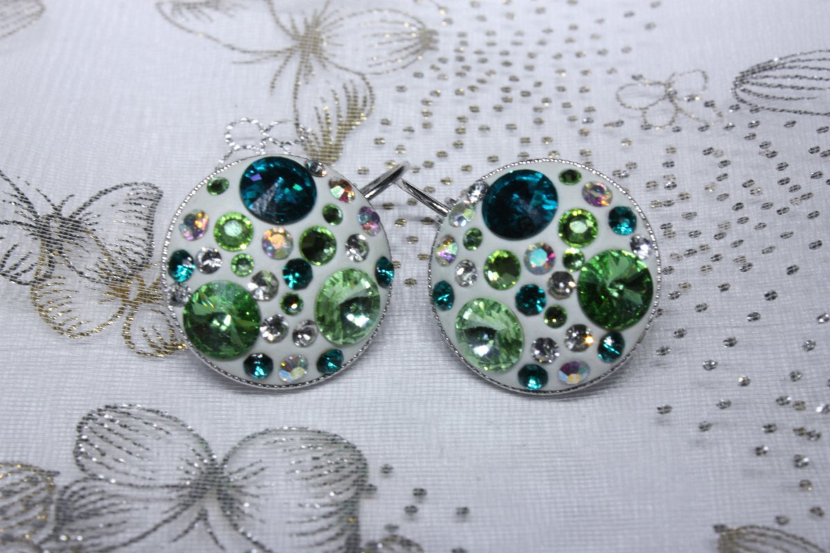 Tyrkysovo-zelené náušnice