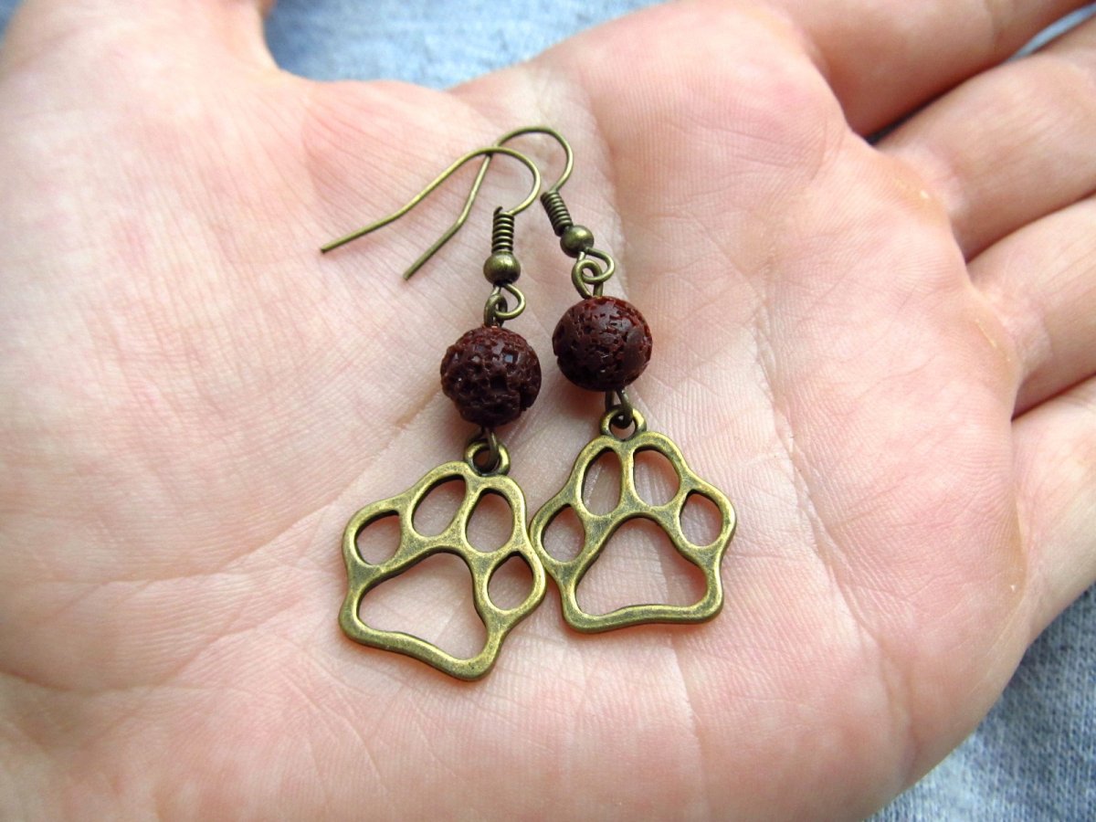 Psí tlapky - vintage náušnice