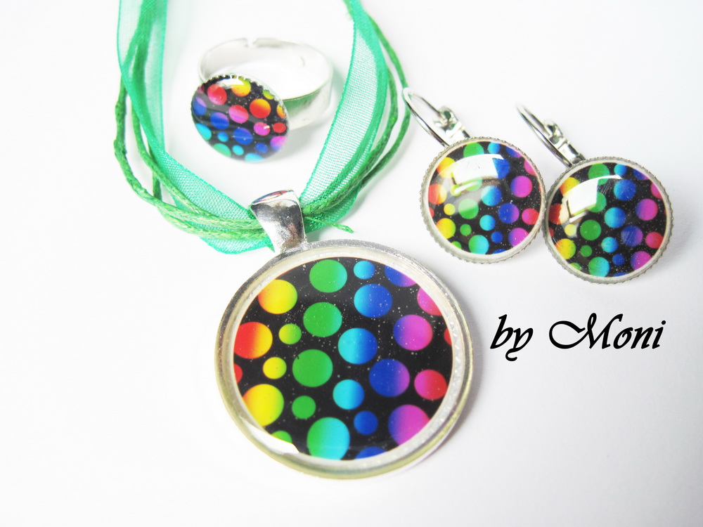 Tečkovaná sada pestrobarevná