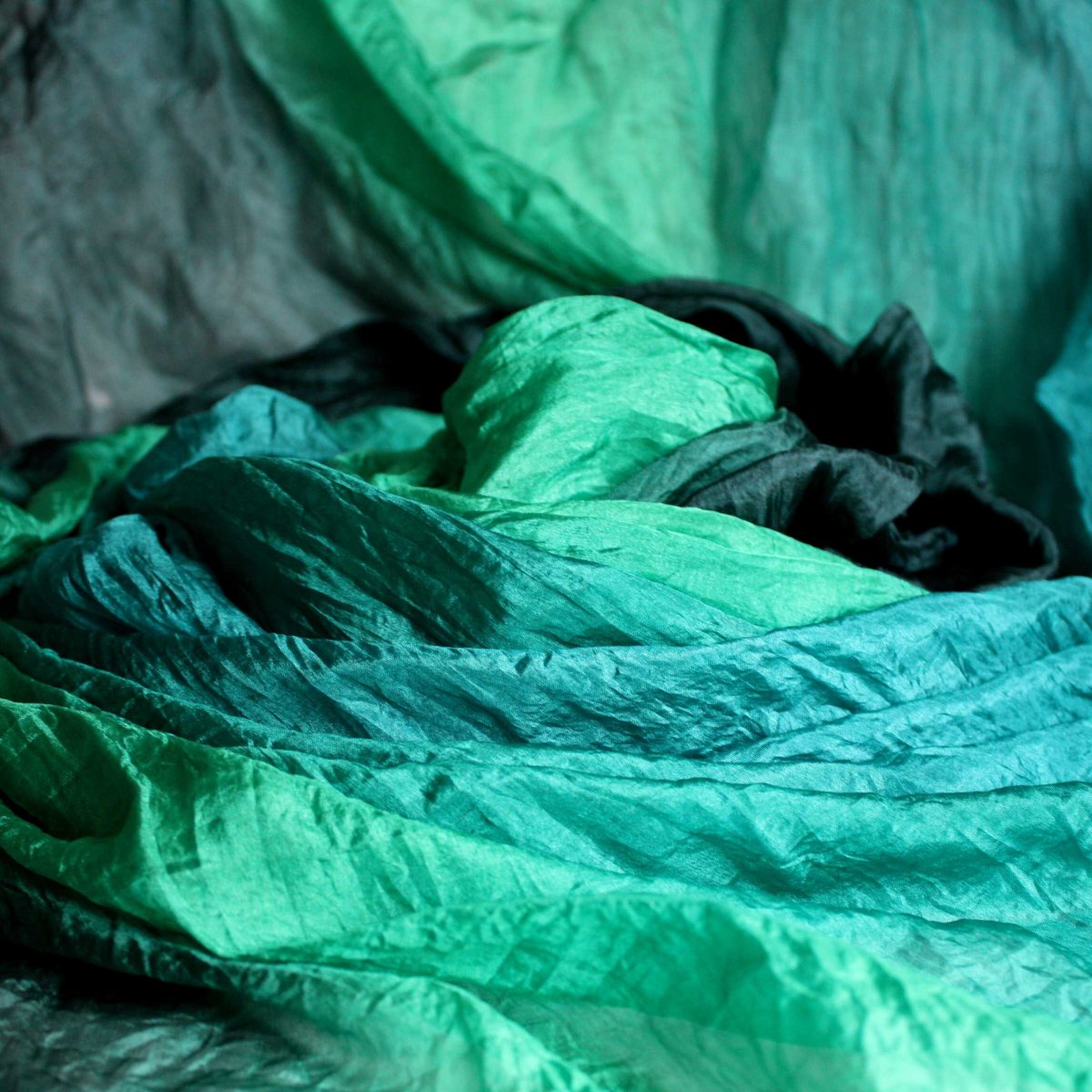 hedvábný pléd zelený 180x90