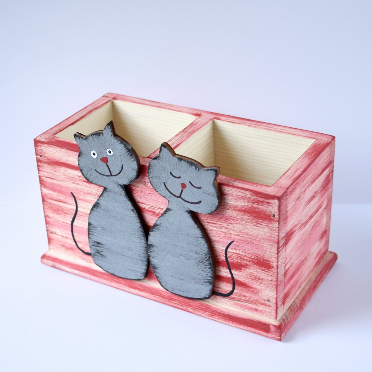 Dvojitý tužkovník s kočkami