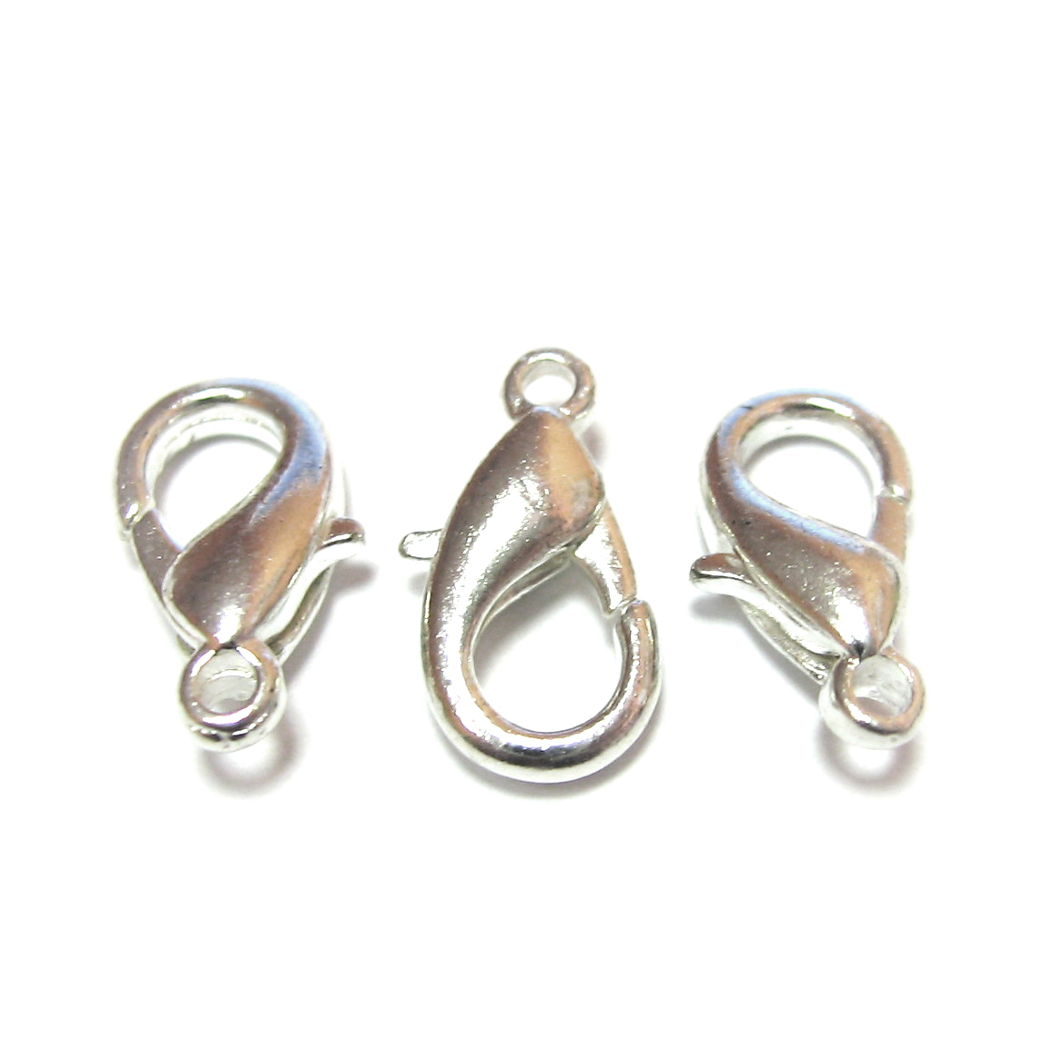 Karabina stříbrná 12 mm - 10 ks