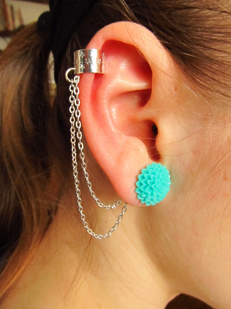 Záušnice s růží