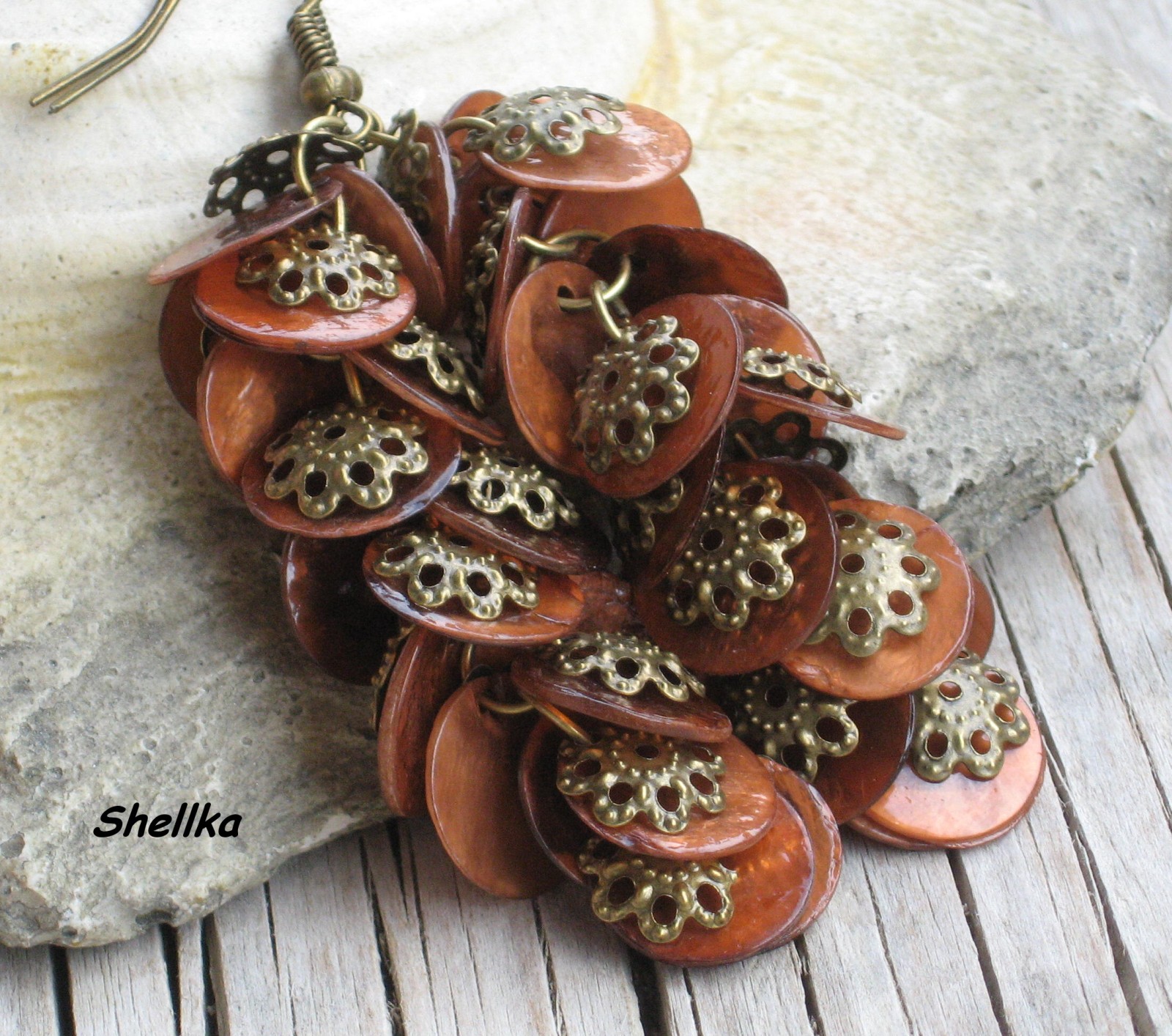 Náušnice penízkové s kaplíky 10