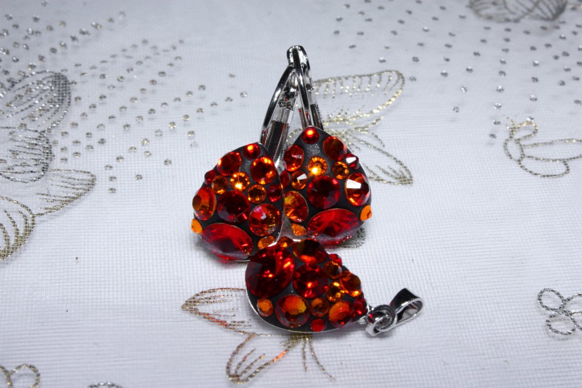 Červeno-oranžová kapičková sada