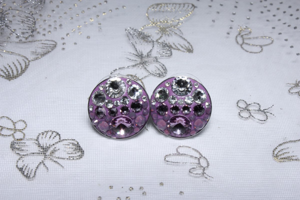 Větší fialové náušnice