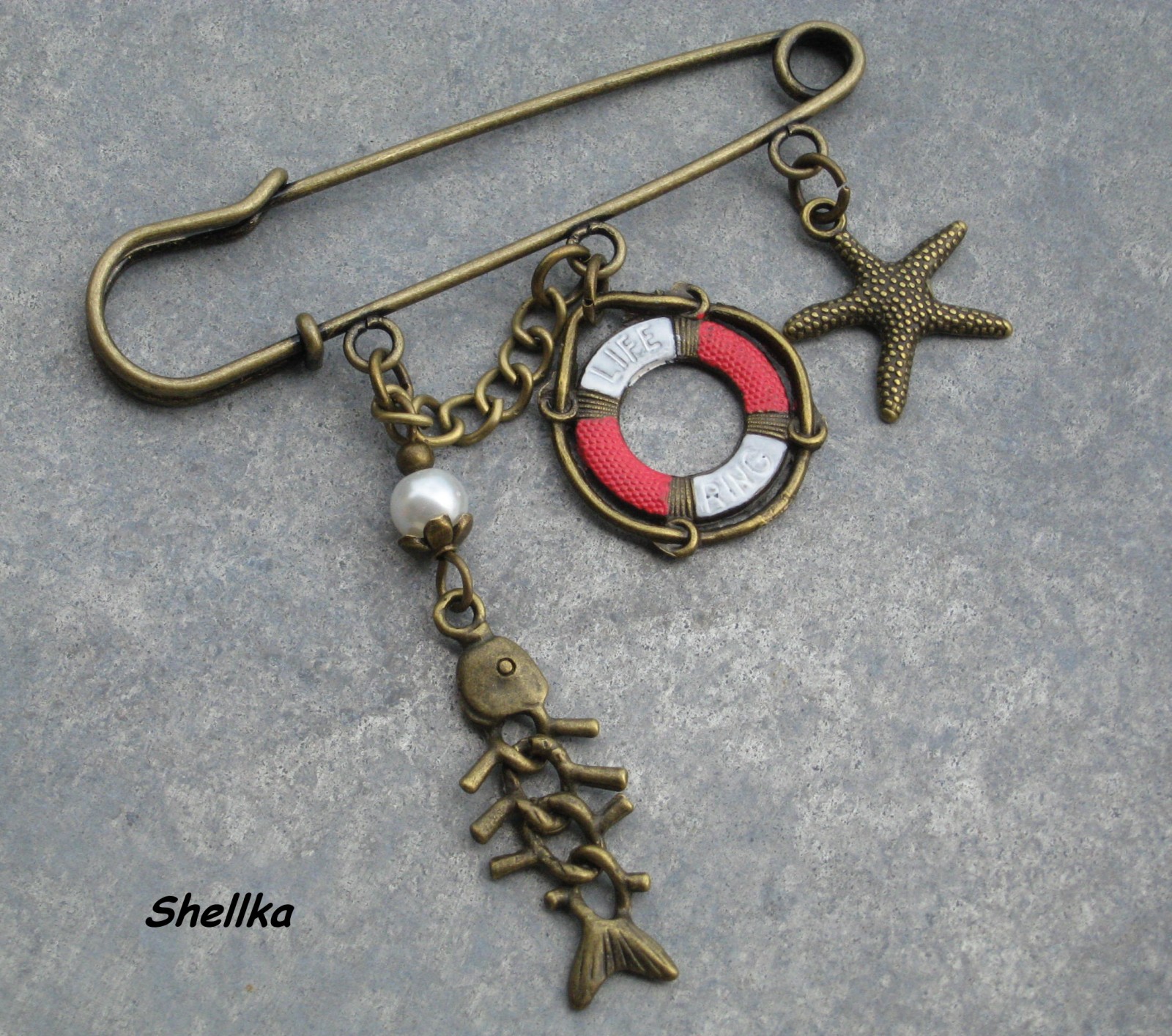 Brož - ozdobný špendlík ,,WHIFF OF THE SEA,,3