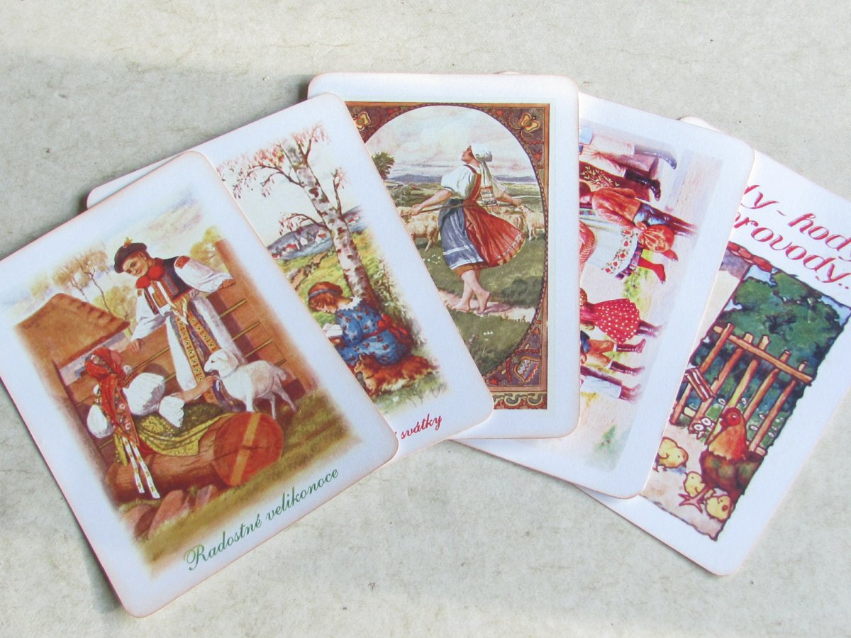 Velikonoční pohlednice staročeské - sada č. 3