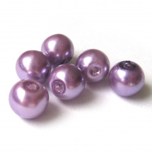Perla vosková 6 mm - fialová - 20 ks